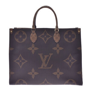 Louis Vuitton Giant Monogram On the Go Reverse Brown Canvas Bag